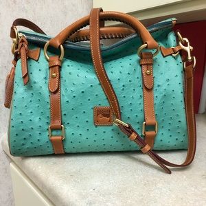 RARE Sea Foam Ostrich Satchel